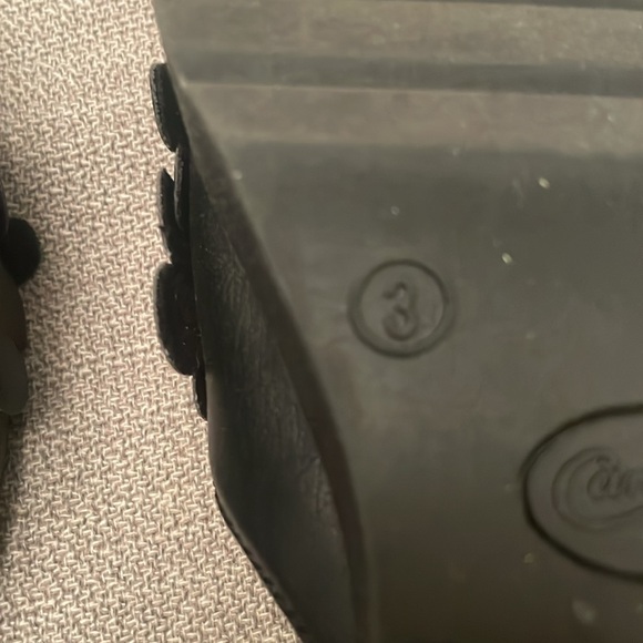 CANDIE’S Black Slip On Sandals with Flowers & Sequins Size 3 Girls - Picture 5 of 13